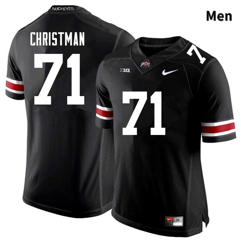 Ohio State Buckeyes Ben Christman Men's #71 Black Authentic Stitched College Football Jersey